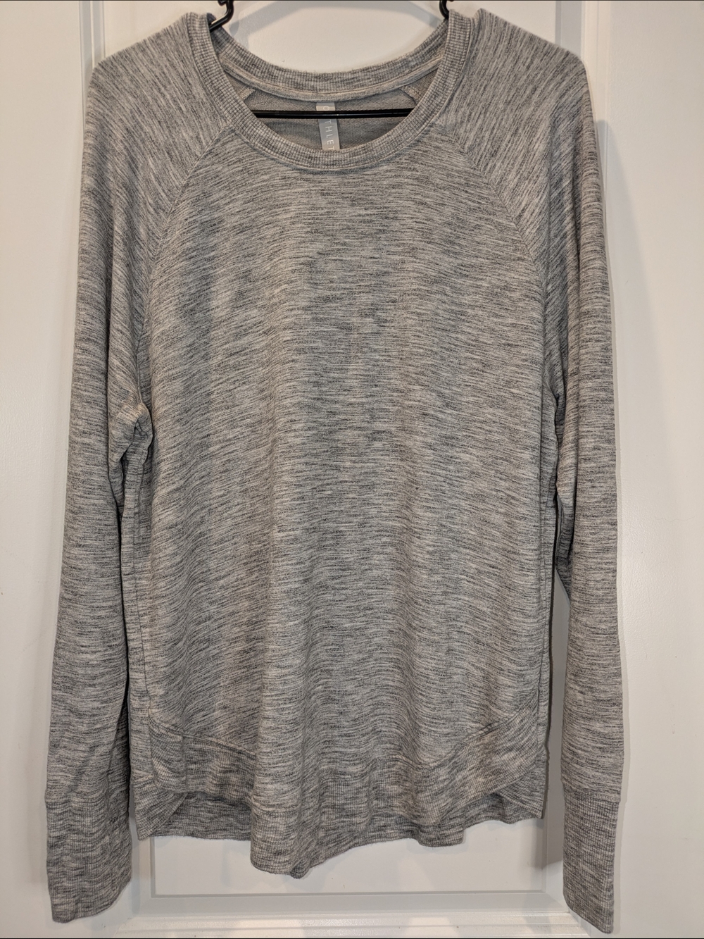 Athleta Gray Space Dye Pullover Sweatshirt Women’s Large Soft Lounge Athleisure
